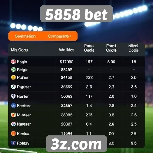 Comparação das odds do 5858 bet com concorrentes